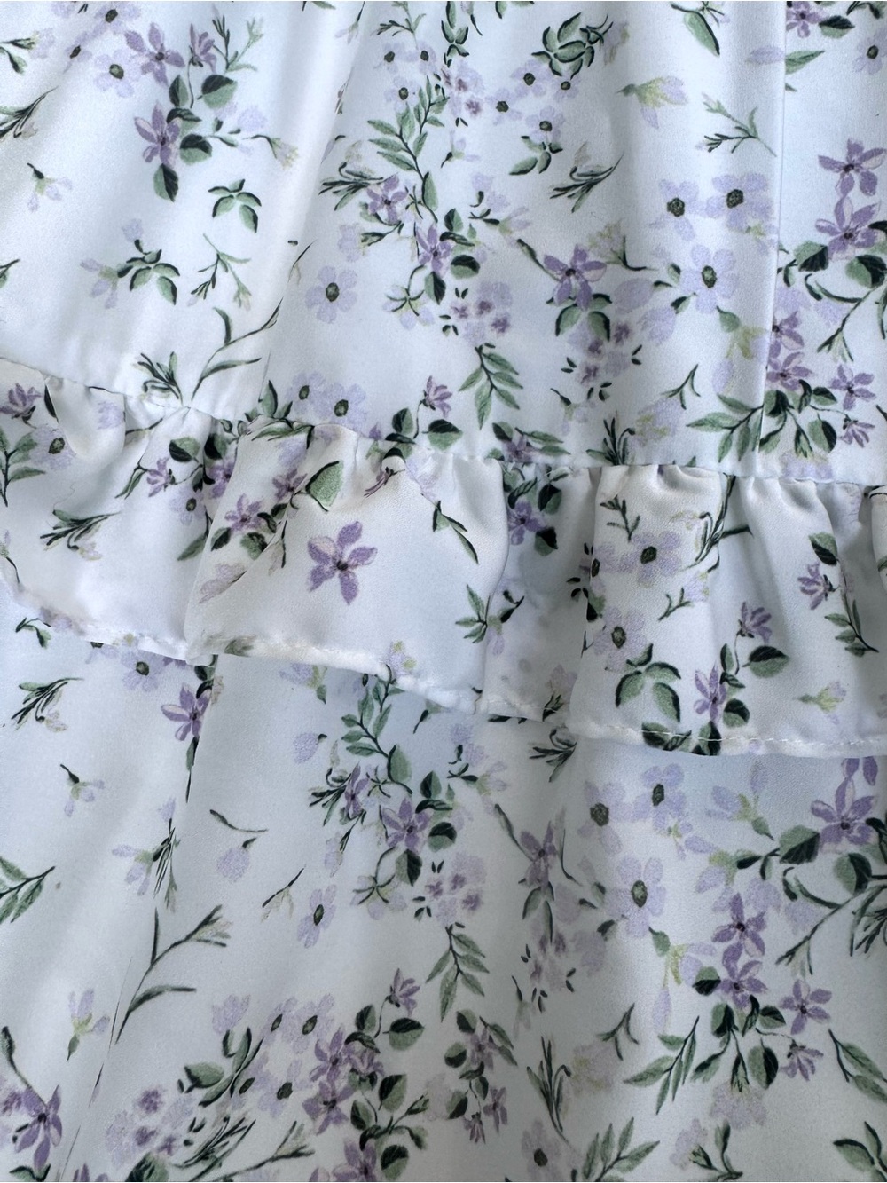 Antonio Melani Floral Smocked Fitted to Hips Dress Ruffle Cottagecore S8 - Picture 14 of 14